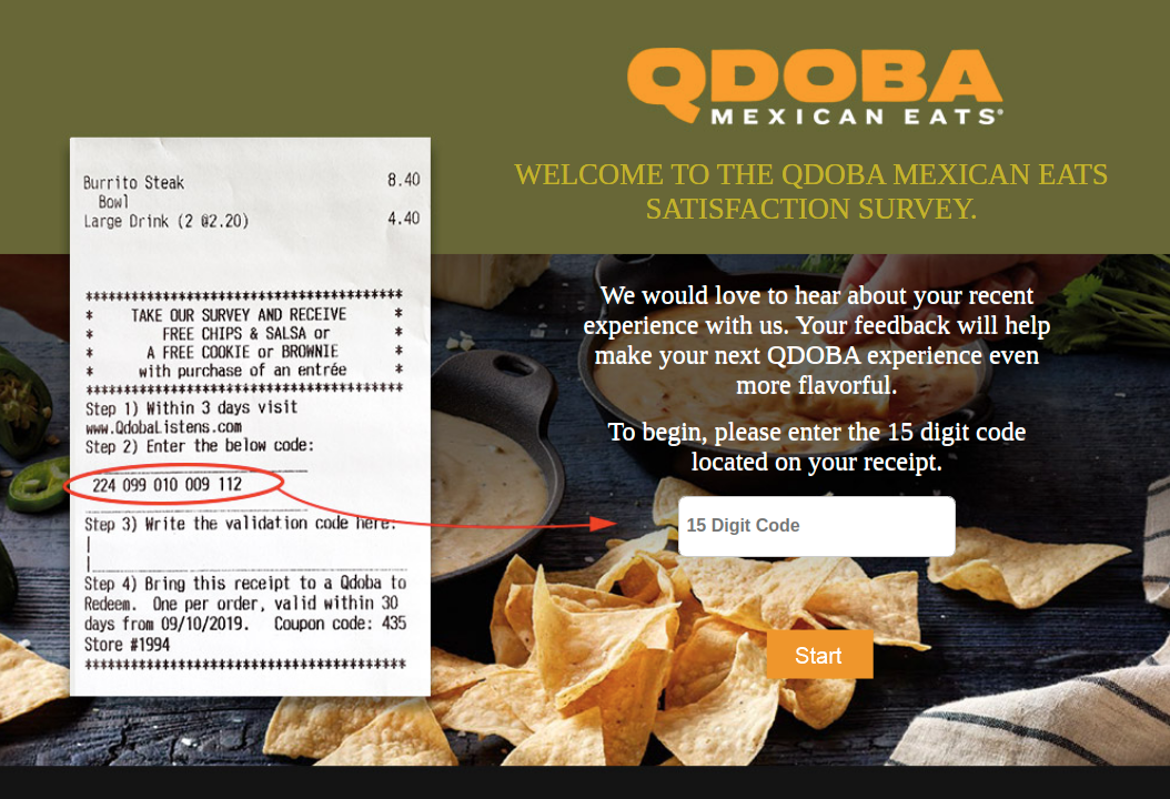 www.QdobaListens.com - Qdoba Mexican Eats Survey - Get Free Chips